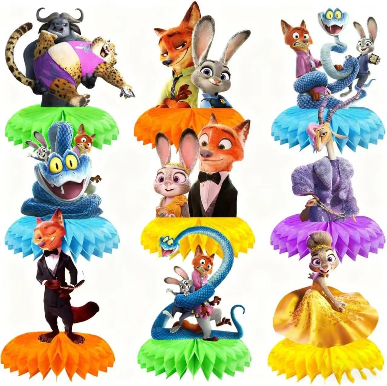 Zootopia Party Games - Zootopia2 Birthday Party Supplies , 9Pcs