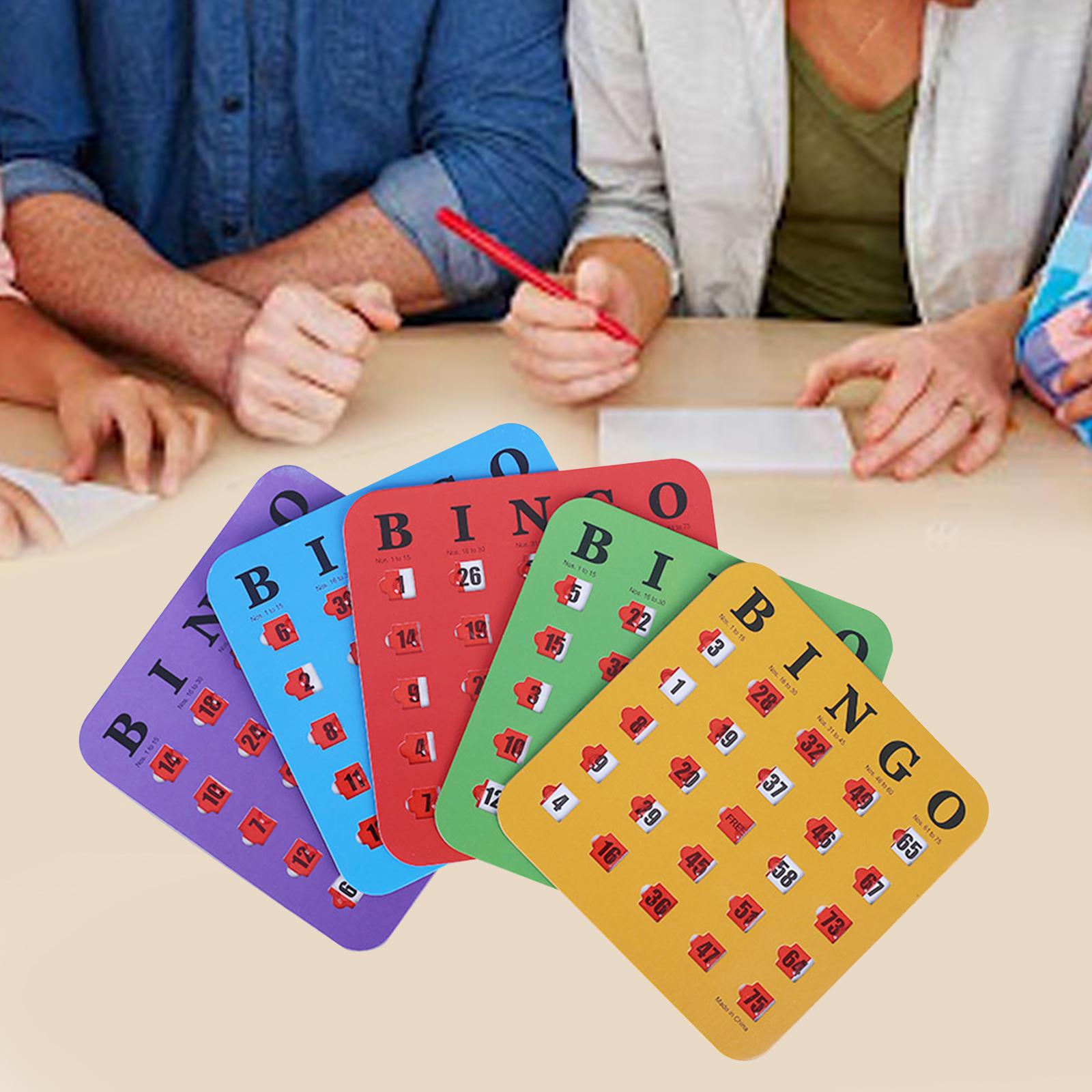Party Games For Adults Large Group - 5 Pieces Bingo Game Cards Large