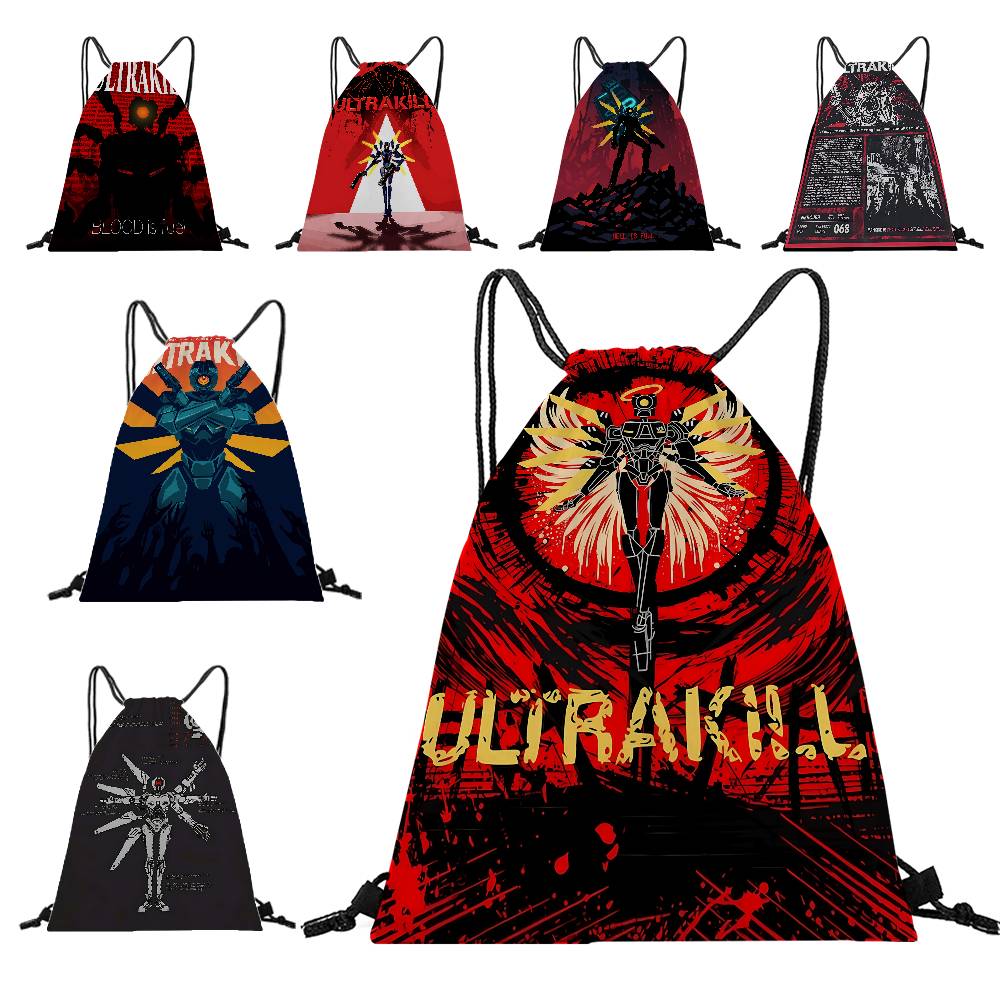 Party Games Steam - STEAM GAME U-ULTRAKILL Print Drawstring Bags