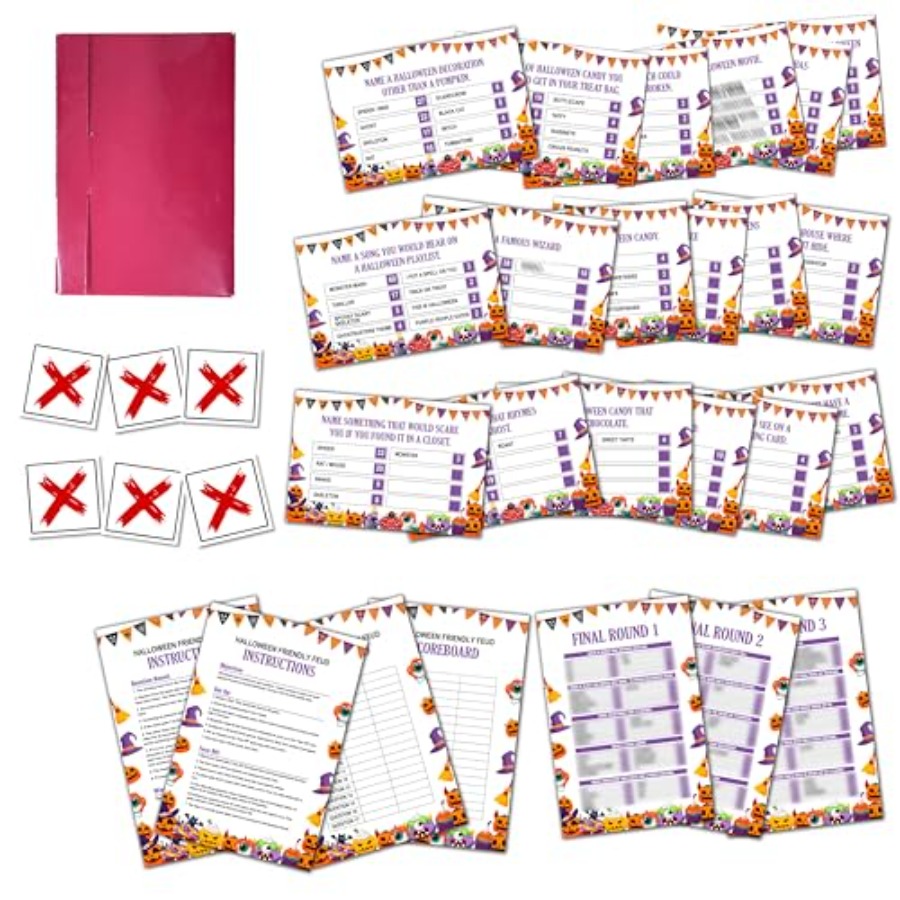 Party Games Quiz For Adults - Halloween Friendly Feud Game, Family Friendly