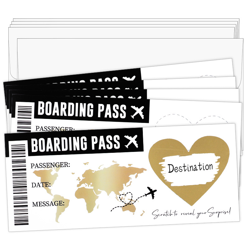 Party Games Game Pass - 1Set Boarding Pass Scratch Off Game