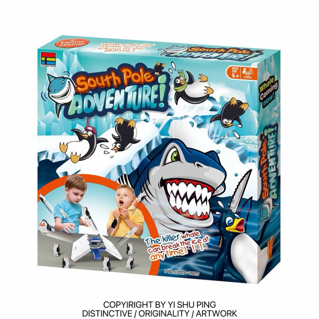 Party Games Multiplayer - Shark Attack Balance Iceberg Penguin Game
