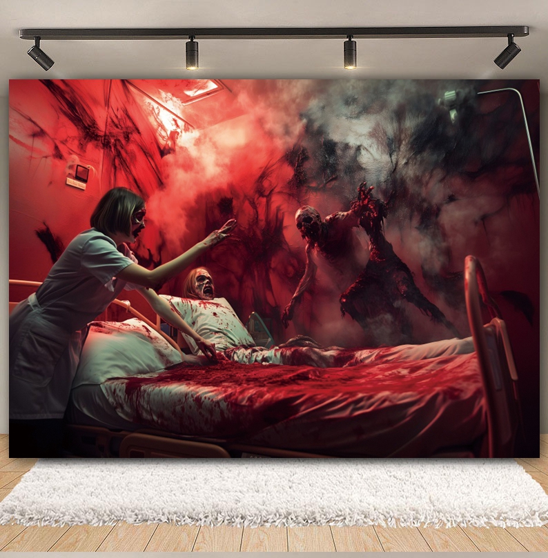 Horror Halloween Decor Backgro - Party Games Lab recension och pris