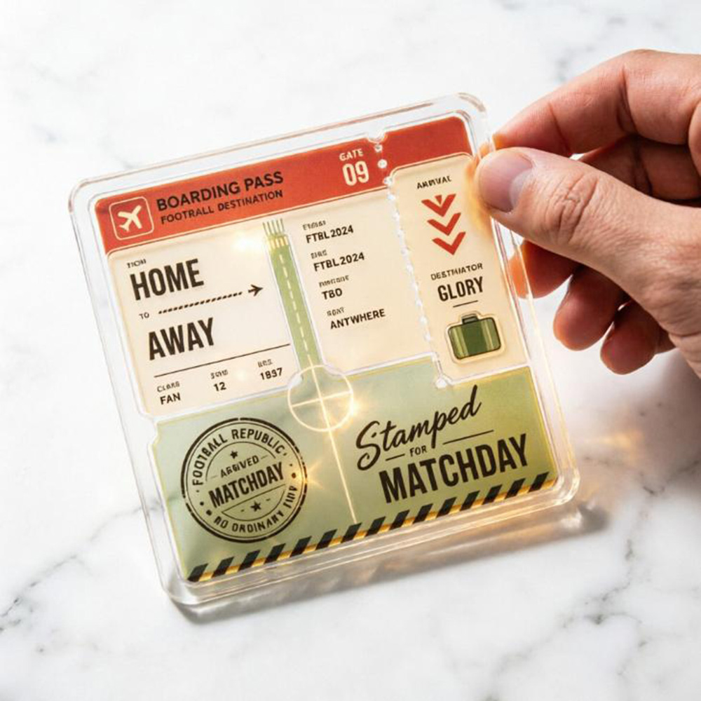 Home Away Boarding Pass Acryli - Party Games Game Pass recension och pris