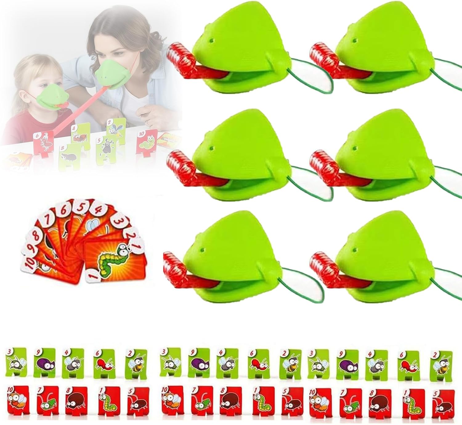 6 Set Chameleon Tongue Shootin - Party Games Easter For Kids recension och pris