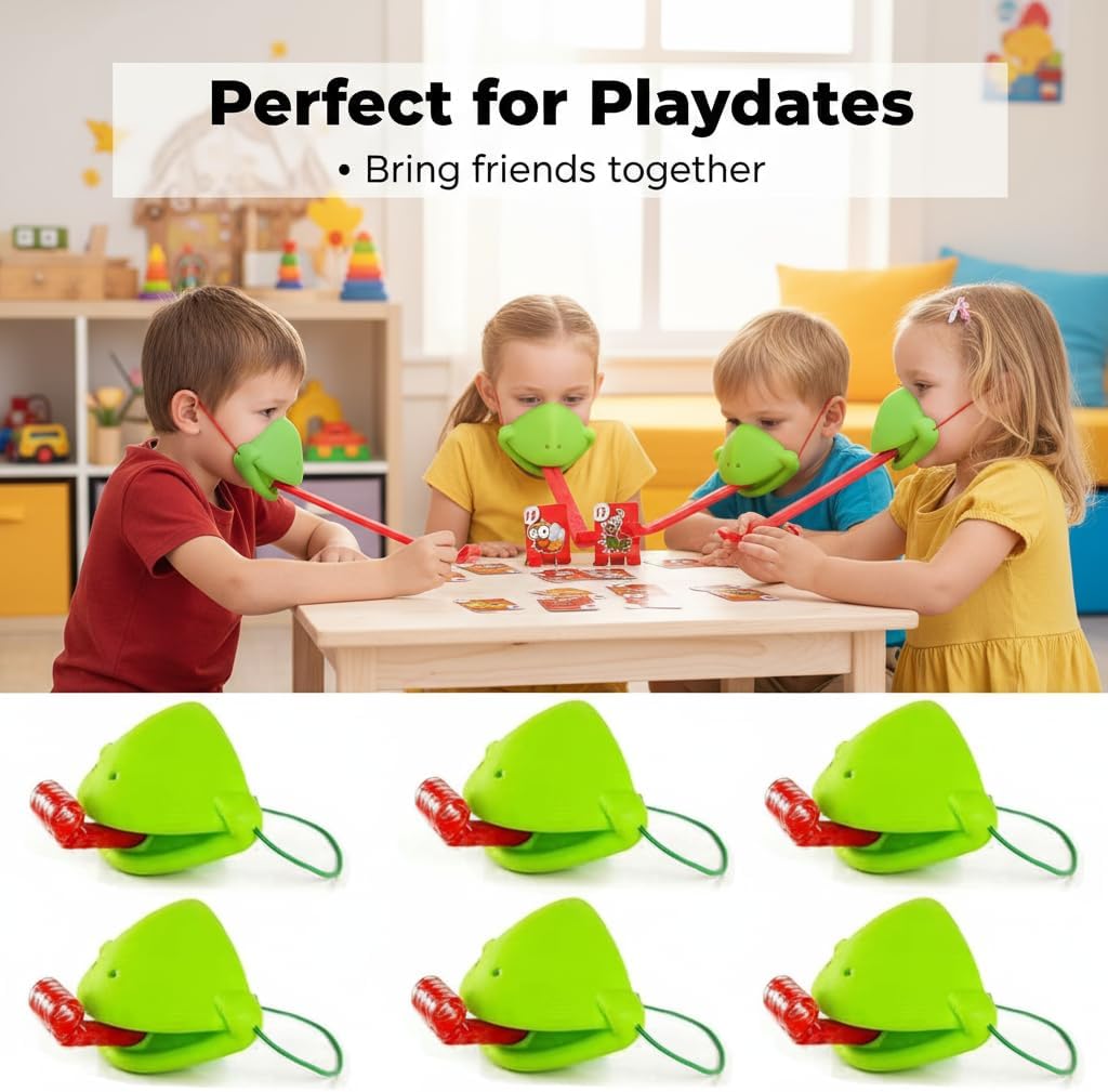 6 Set Chameleon Tongue Shootin - Party Games Easter For Kids recension och pris
