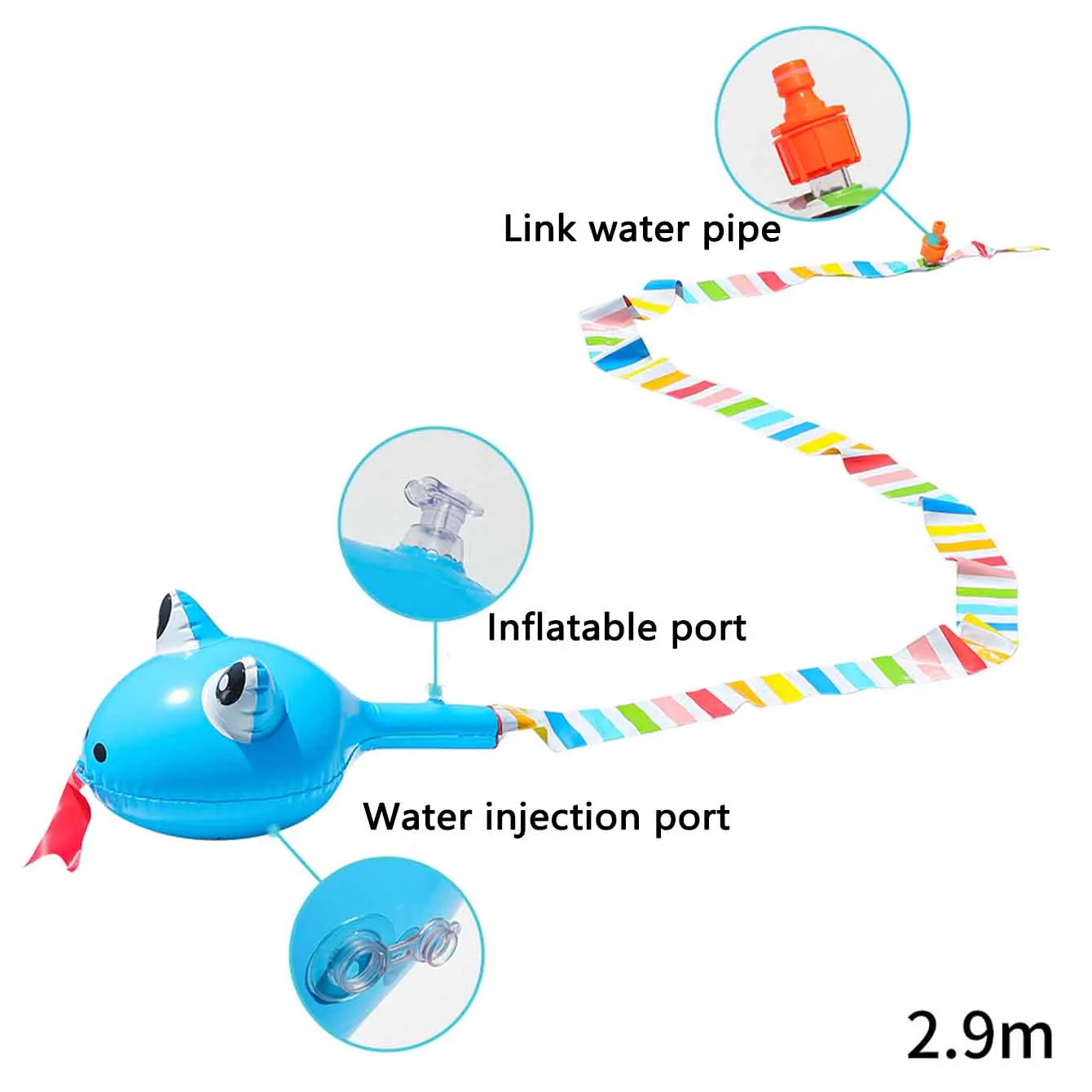 Inflatable Water Spray Snake T - Party Games Summer recension och pris