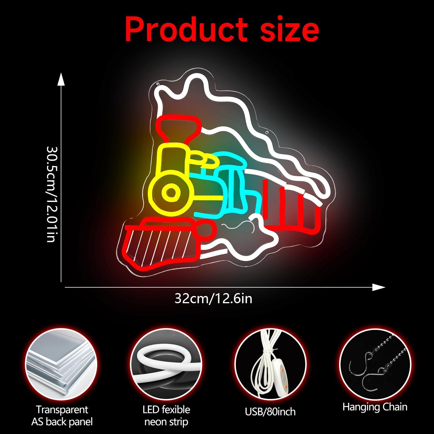 Steam Train Neon Sign USB Dimm - Party Games Steam recension och pris