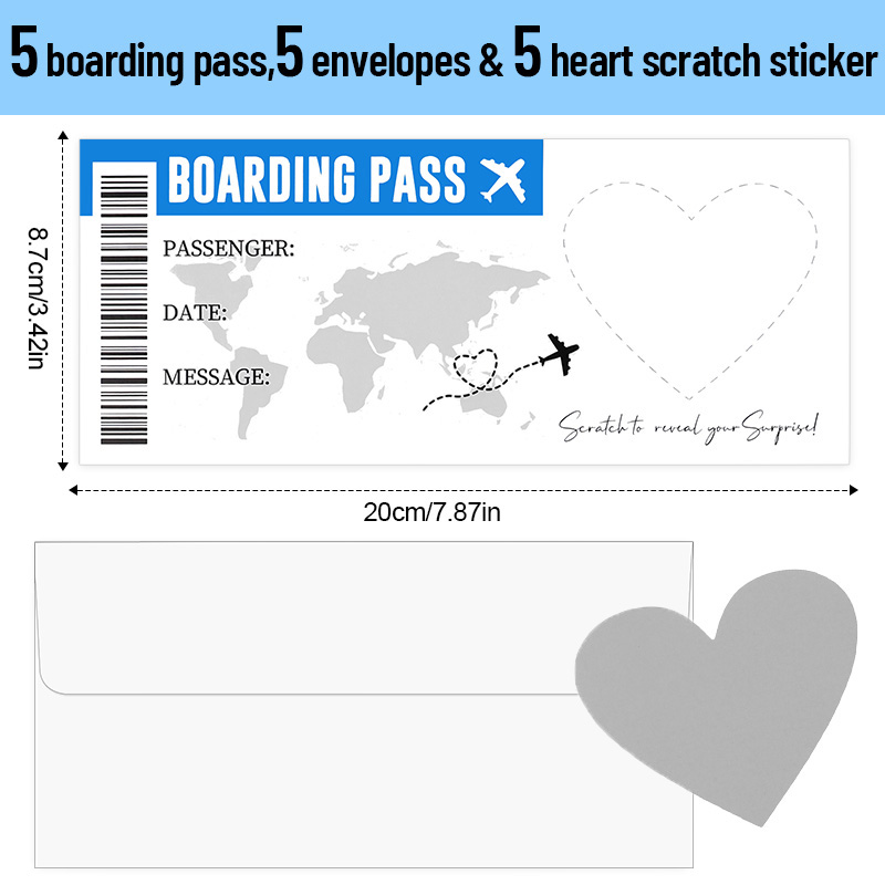 1Set Boarding Pass Scratch Off - Party Games Game Pass recension och pris