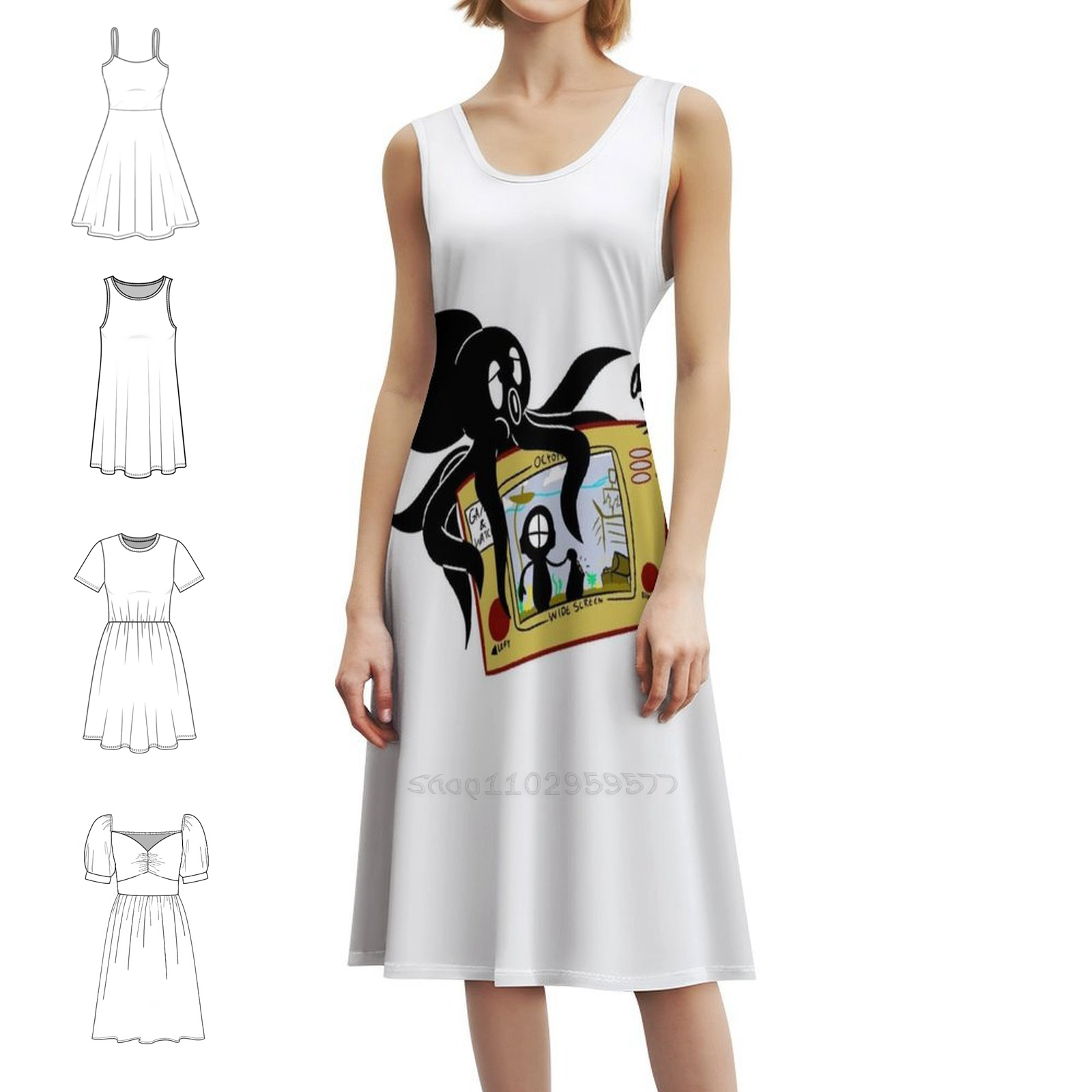 Octopus Vintage Bohemian Dress - Party Games Summer recension och pris