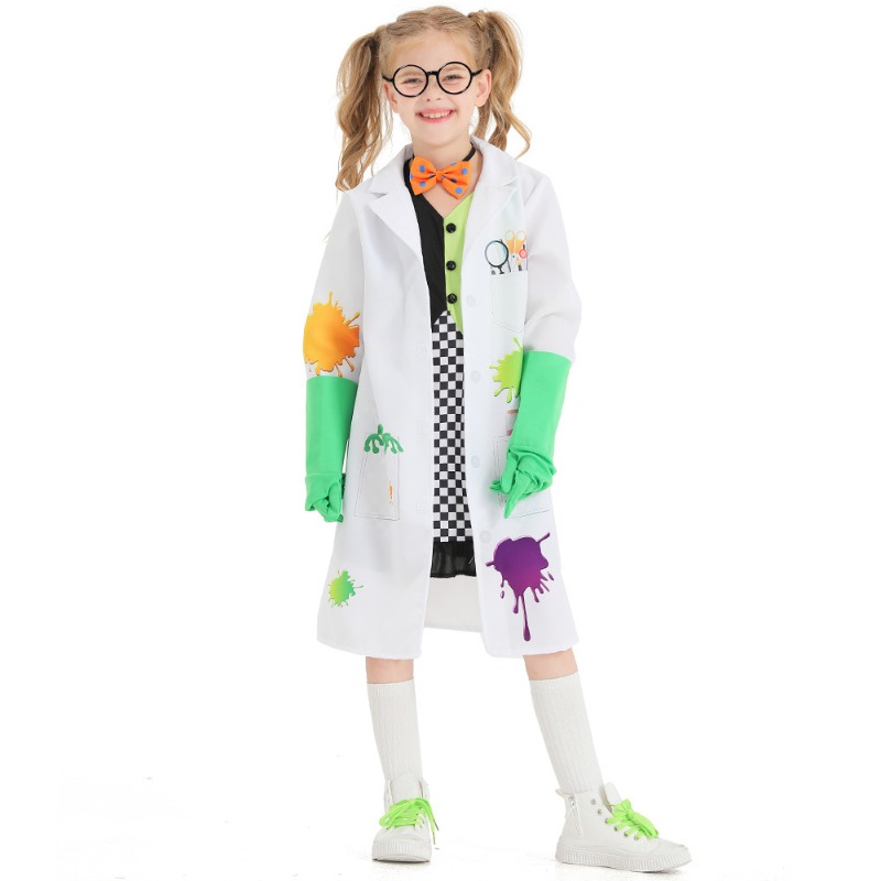 Kids Mad Scientist Costume Gir - Party Games Lab recension och pris
