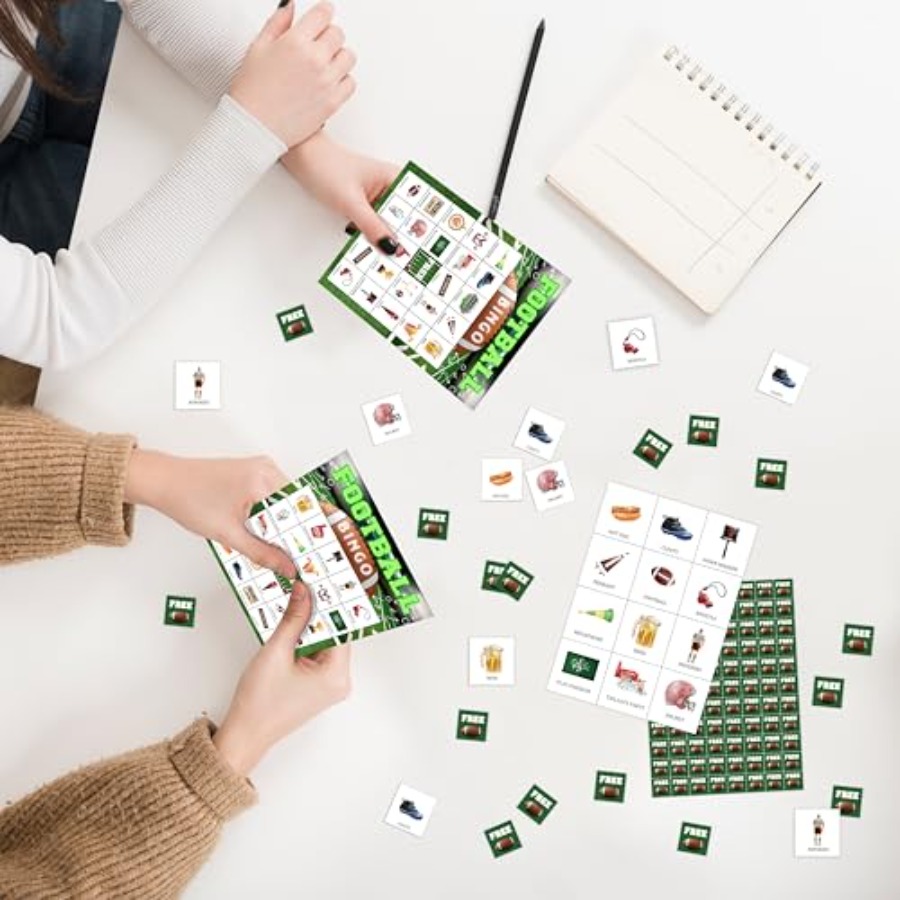 Football Party Bingo Game Card - Party Games For Adults Large Group recension och pris